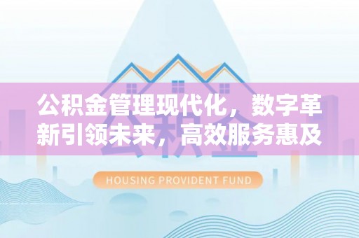 康平公积金管理现代化，数字革新引领未来，高效服务惠及民生