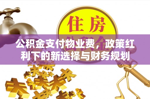 康平公积金支付物业费，政策红利下的新选择与财务规划