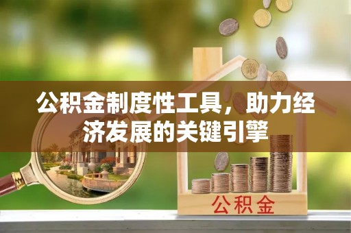 康平公积金制度性工具，助力经济发展的关键引擎