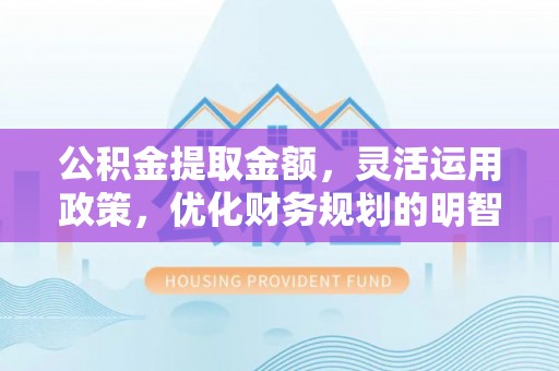 康平公积金提取金额，灵活运用政策，优化财务规划的明智选择